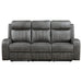 Raelynn 2 - piece Upholstered Reclining Sofa Set Grey - Walo Furniture