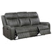 Raelynn 2 - piece Upholstered Reclining Sofa Set Grey - Walo Furniture