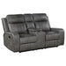 Raelynn 2 - piece Upholstered Reclining Sofa Set Grey - Walo Furniture