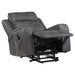 Raelynn Upholstered Power Lift Recliner Chair Grey - Walo Furniture