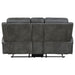 Raelynn Upholstered Track Arm Motion Loveseat Grey - Walo Furniture