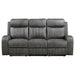 Raelynn Upholstered Track Arm Motion Sofa Grey - Walo Furniture