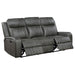 Raelynn Upholstered Track Arm Motion Sofa Grey - Walo Furniture