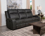 Raelynn Upholstered Track Arm Motion Sofa Grey - Walo Furniture