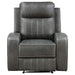 Raelynn Upholstered Track Arm Recliner Grey - Walo Furniture