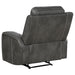 Raelynn Upholstered Track Arm Recliner Grey - Walo Furniture