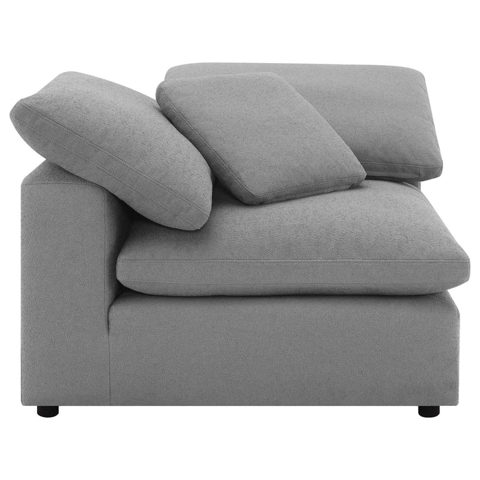 Raleigh 5 - piece Boucle Upholstered Modular Sectional Grey - Walo Furniture