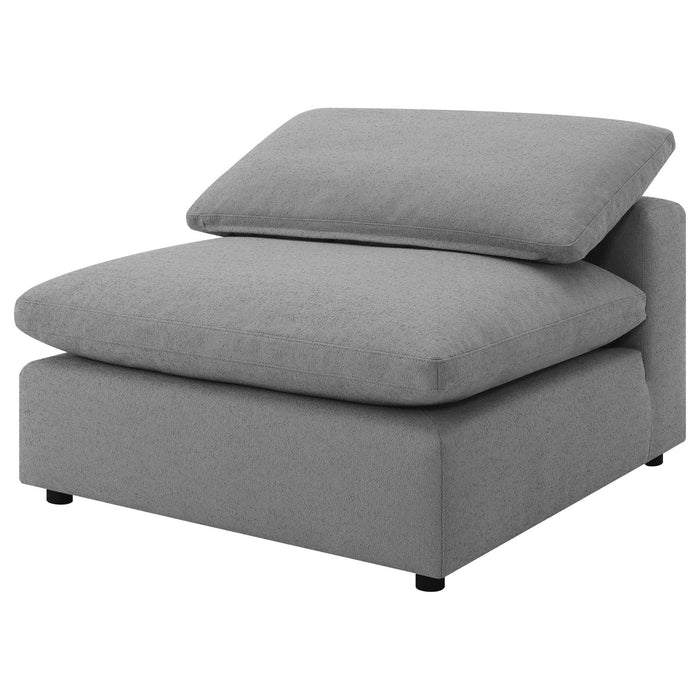 Raleigh 5 - piece Boucle Upholstered Modular Sectional Grey - Walo Furniture