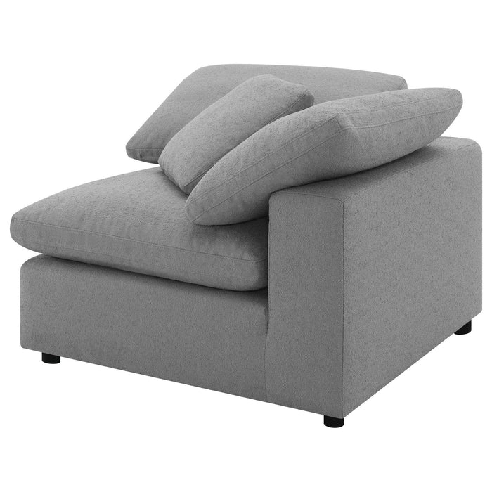 Raleigh 5 - piece Boucle Upholstered Modular Sectional Grey - Walo Furniture