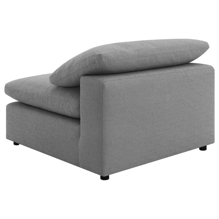 Raleigh 5 - piece Boucle Upholstered Modular Sectional Grey - Walo Furniture