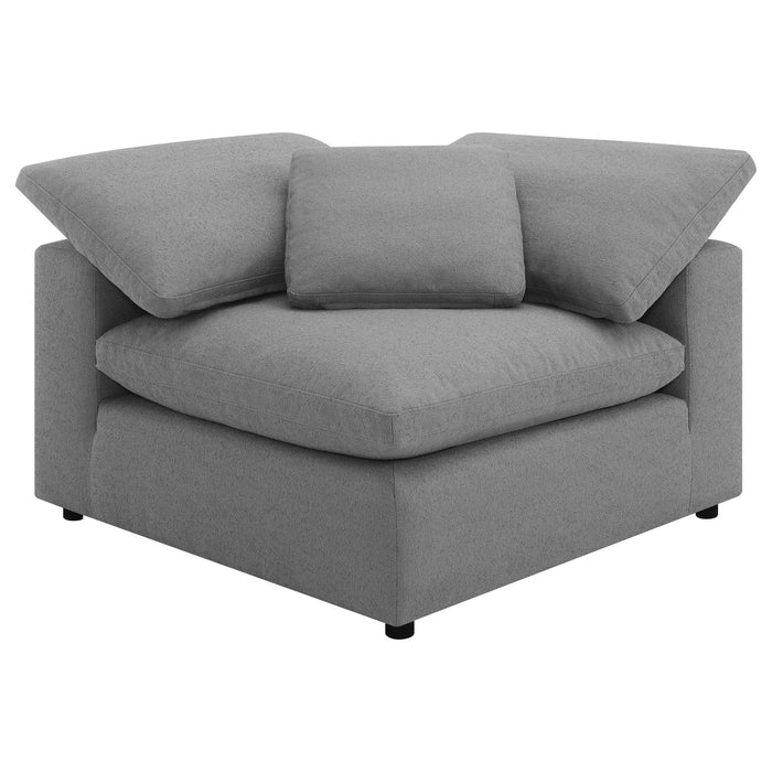 Raleigh 5 - piece Boucle Upholstered Modular Sectional Grey - Walo Furniture