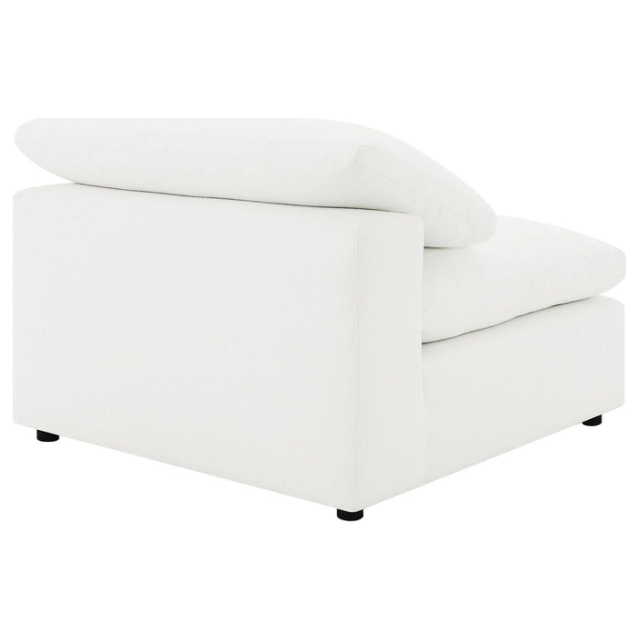 Raleigh 5 - piece Boucle Upholstered Modular Sectional Ivory - Walo Furniture