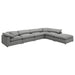 Raleigh 6 - piece Boucle Upholstered Modular Sectional Grey - Walo Furniture