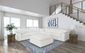 Raleigh 6 - piece Boucle Upholstered Modular Sectional Ivory - Walo Furniture