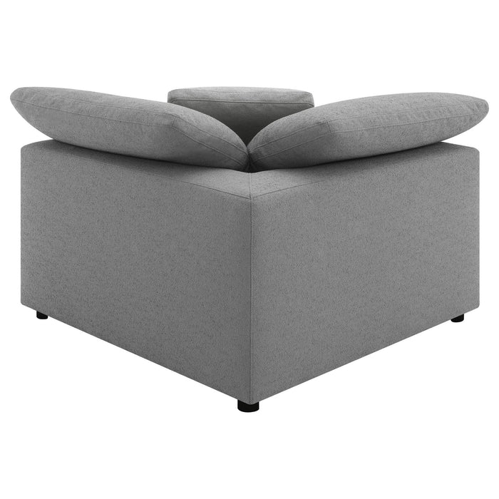 Raleigh Boucle Upholstered Corner Chair Grey - Walo Furniture