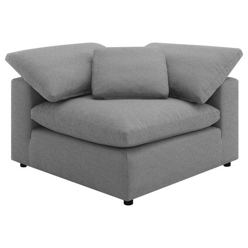 Raleigh Boucle Upholstered Corner Chair Grey - Walo Furniture