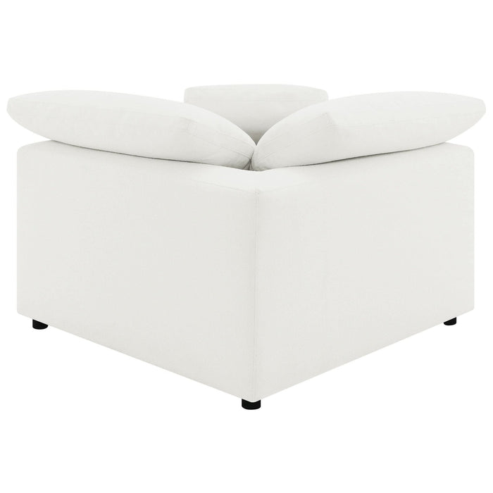 Raleigh Boucle Upholstered Corner Chair Ivory - Walo Furniture