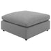 Raleigh Boucle Upholstered Ottoman Grey - Walo Furniture