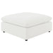 Raleigh Boucle Upholstered Ottoman Ivory - Walo Furniture