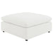 Raleigh Boucle Upholstered Ottoman Ivory - Walo Furniture