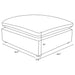 Raleigh Boucle Upholstered Ottoman Ivory - Walo Furniture