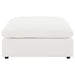 Raleigh Boucle Upholstered Ottoman Ivory - Walo Furniture