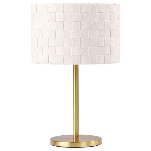 Ramiro 66 - inch Drum Shade Metal Bedside Table Lamp Gold - Walo Furniture