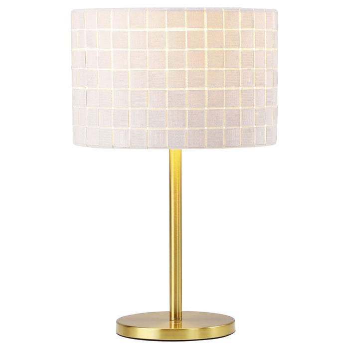 Ramiro 66 - inch Drum Shade Metal Bedside Table Lamp Gold - Walo Furniture