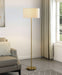 Ramiro 66 - inch Drum Shade Metal Floor Lamp Gold - Walo Furniture