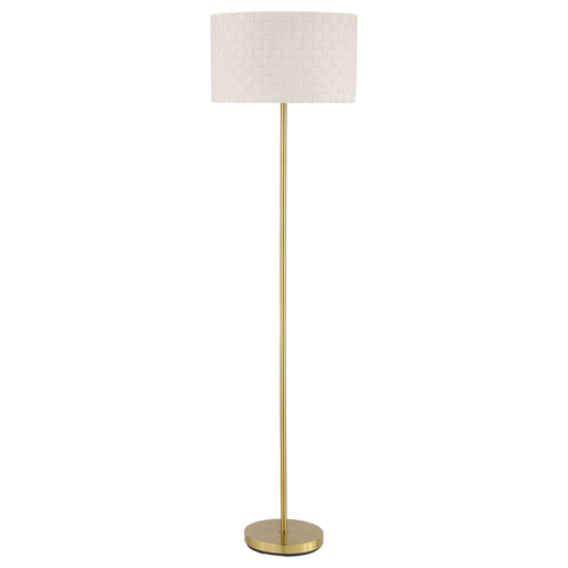 Ramiro 66 - inch Drum Shade Metal Floor Lamp Gold - Walo Furniture