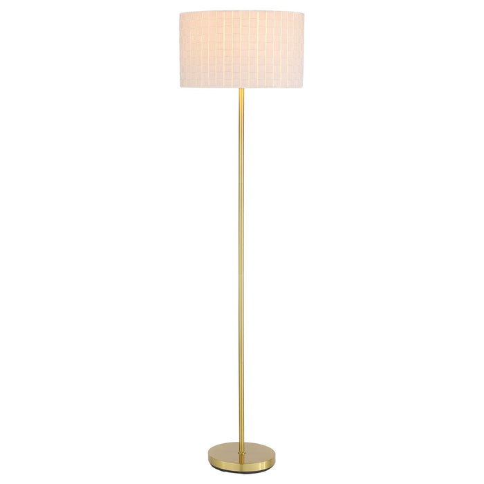 Ramiro 66 - inch Drum Shade Metal Floor Lamp Gold - Walo Furniture