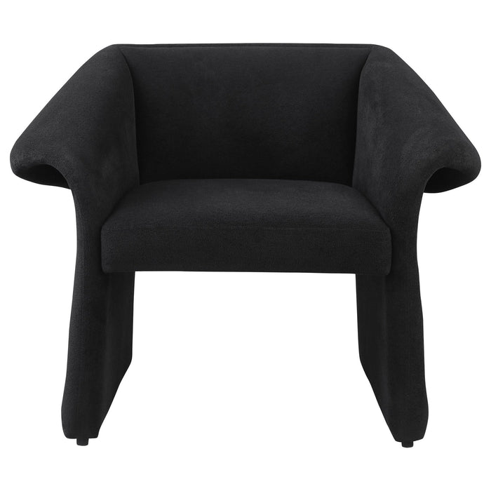 Ramsey Upholstered Sloped Arm Accent Chair Black - Walo Furniture