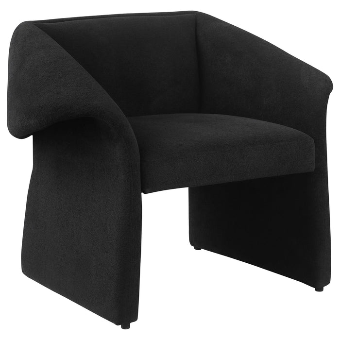 Ramsey Upholstered Sloped Arm Accent Chair Black - Walo Furniture