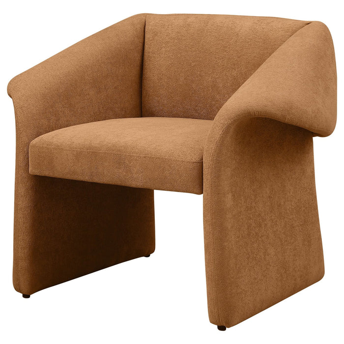 Ramsey Upholstered Sloped Arm Accent Chair Honey - Walo Furniture