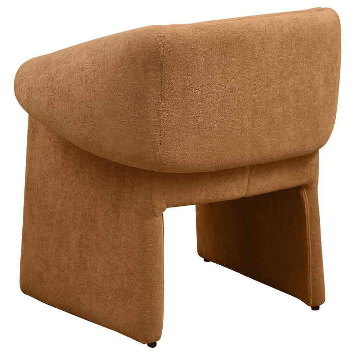 Ramsey Upholstered Sloped Arm Accent Chair Honey - Walo Furniture