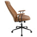 Ranger Upholstered Adjustable Home Office Desk Chair Brown - Walo Furniture