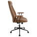 Ranger Upholstered Adjustable Home Office Desk Chair Brown - Walo Furniture