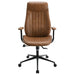 Ranger Upholstered Adjustable Home Office Desk Chair Brown - Walo Furniture