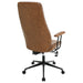 Ranger Upholstered Adjustable Home Office Desk Chair Brown - Walo Furniture