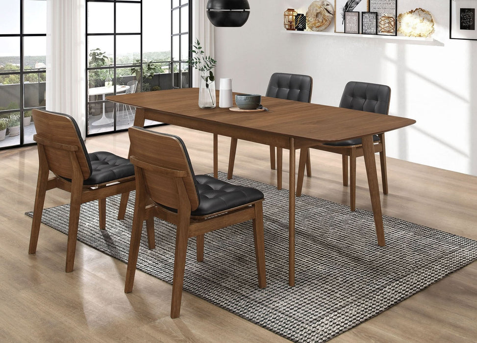 Redbridge Rectangular 5 - piece Dining Set Natural Walnut - Walo Furniture