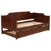 Redding Wood Twin Daybed With Trundle Cherry - Walo Furniture