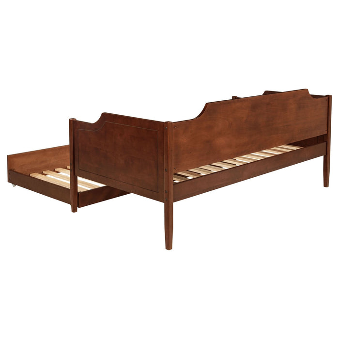 Redding Wood Twin Daybed With Trundle Cherry - Walo Furniture