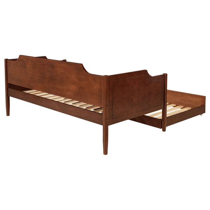 Redding Wood Twin Daybed With Trundle Cherry - Walo Furniture