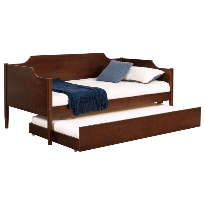 Redding Wood Twin Daybed With Trundle Cherry - Walo Furniture