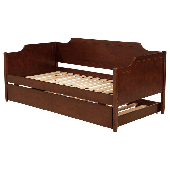 Redding Wood Twin Daybed With Trundle Cherry - Walo Furniture