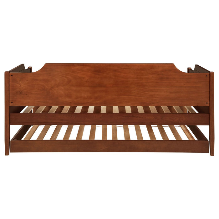 Redding Wood Twin Daybed With Trundle Cherry - Walo Furniture