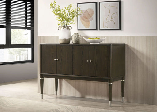 Reseda 4 - door Dining Sideboard Server with Shelves Ash Brown - Walo Furniture