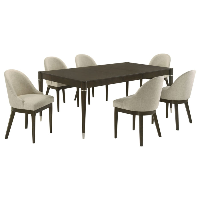 Reseda 7 - piece Rectangular Dining Set Ash Brown - Walo Furniture