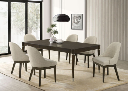 Reseda 7 - piece Rectangular Dining Set Ash Brown - Walo Furniture