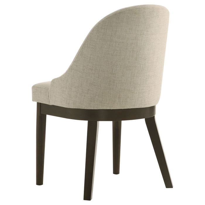 Reseda Upholstered Dining Side Chair Oatmeal (Set of 2) - Walo Furniture